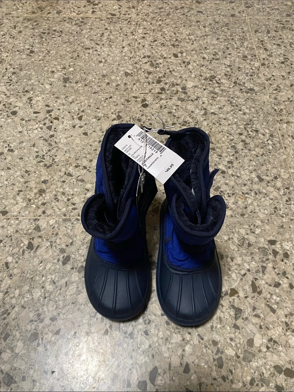 Kids Waterproof Winter Snow Boots in Royal Blue Size 7